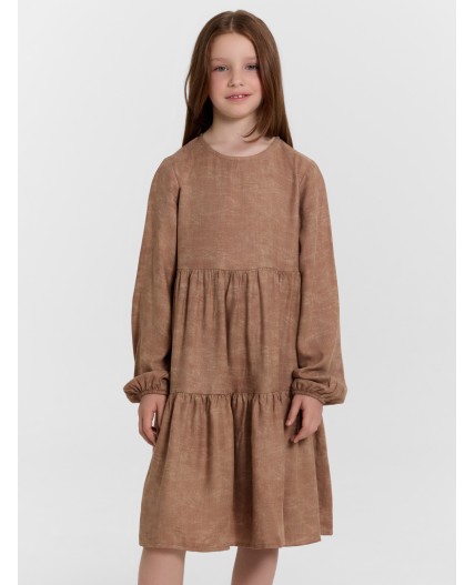 Платье набивка шоколадный деним