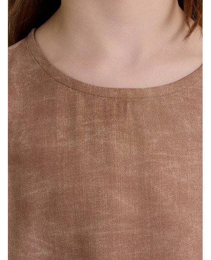 Платье набивка шоколадный деним