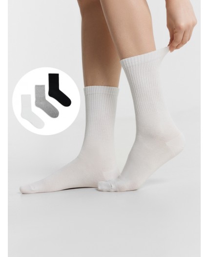 Носки белый /сер.меланж /черный/