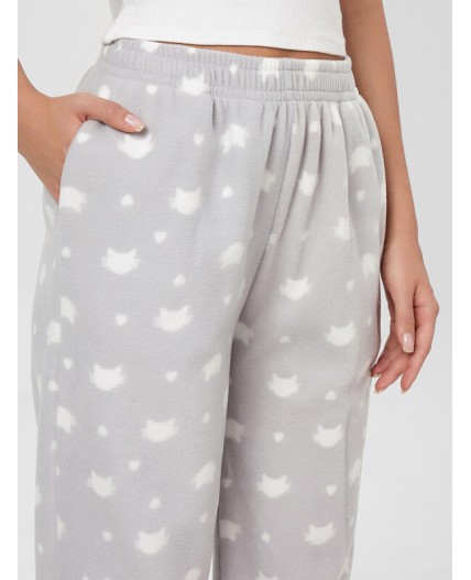 Брюки котики на сером