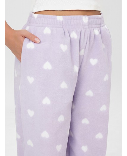 Брюки сердечки на лаванде