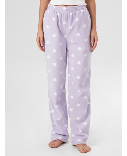Брюки сердечки на лаванде