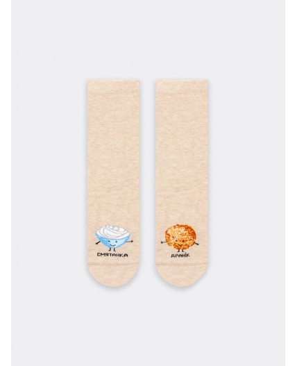 Носки бежевый меланж