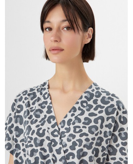 Пеньюар серый леопард