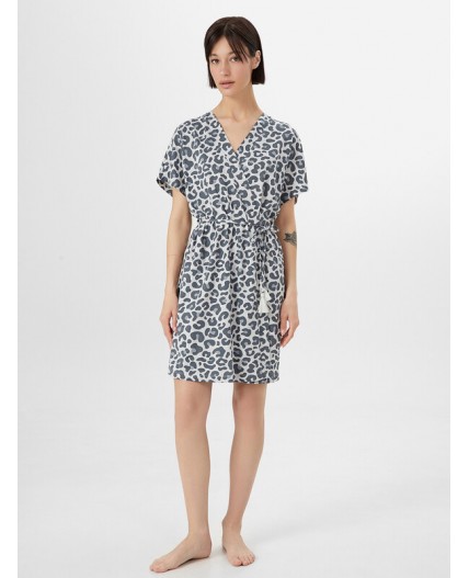 Пеньюар серый леопард