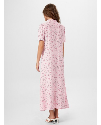 Платье мелкий цветочек на розовом