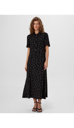 Платье цветы на черном