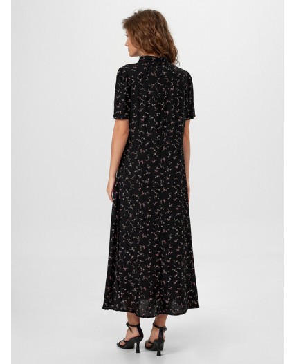 Платье цветы на черном
