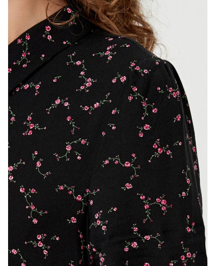 Платье цветы на черном