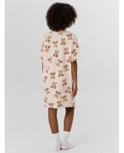 Сорочка мишки на пудровом