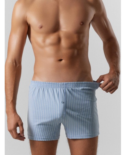 Трусы полоска на пыльно -голубом +полоска на неви