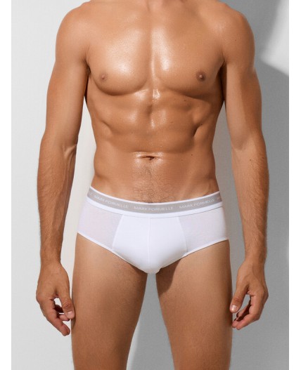 Трусы белый +серый меланж 4306-А +черный