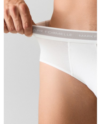 Трусы белый +серый меланж 4306-А +черный