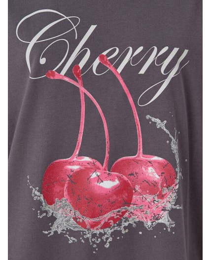 Туника серый дым +печать