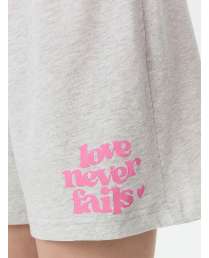 Шорты серый меланж