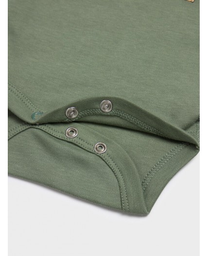 Боди св.розовый +зеленый +печать