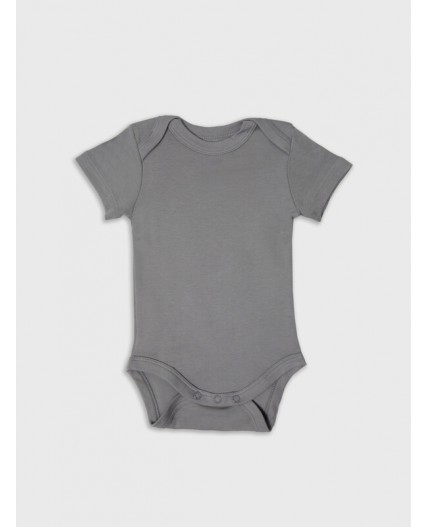 Боди имбирный +горошки на бирюзе +серый