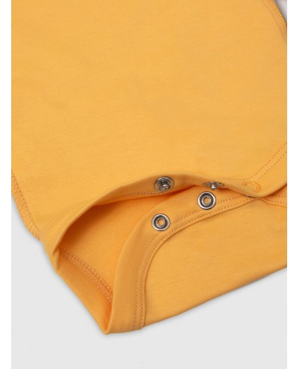 Боди оранжевый +уточки на бирюзе +льняной