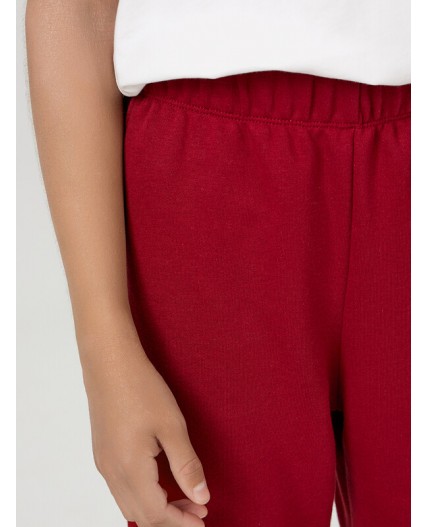 Брюки гранатовый красный