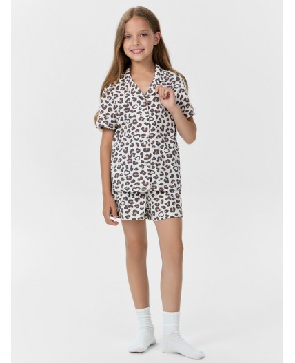 Комплект леопардовые сердечки на молоке