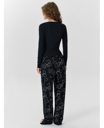 Комплект черный +бантики на черном