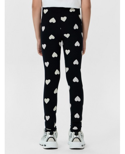 Легинсы сердечки на черном1
