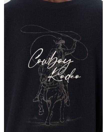 Лонгслив черный +печать