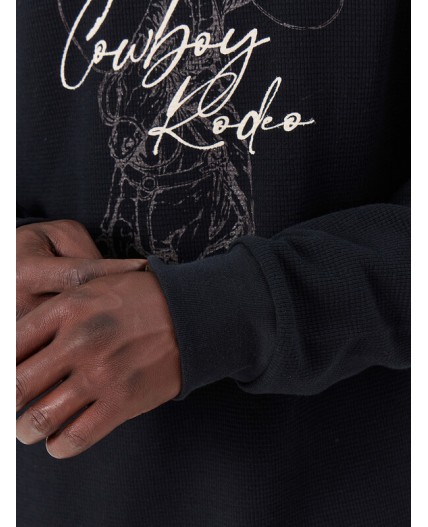 Лонгслив черный +печать