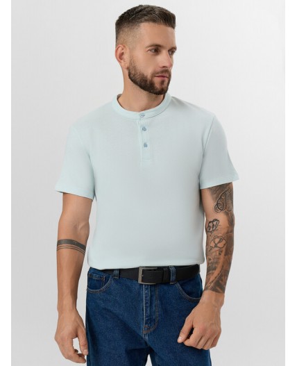 Футболка двухцветный голубая дымка