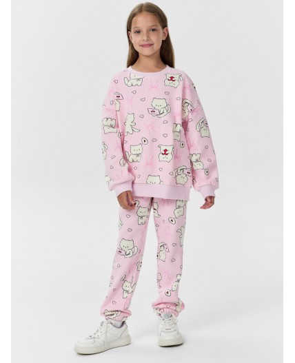 Свитшот котики на розовом