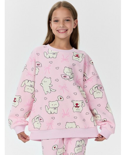 Свитшот котики на розовом