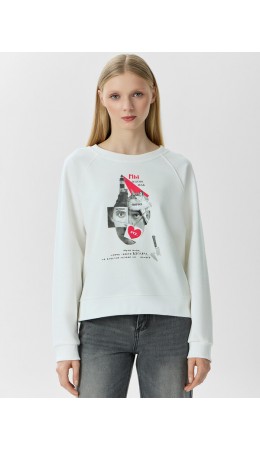 Свитшот белый +печать