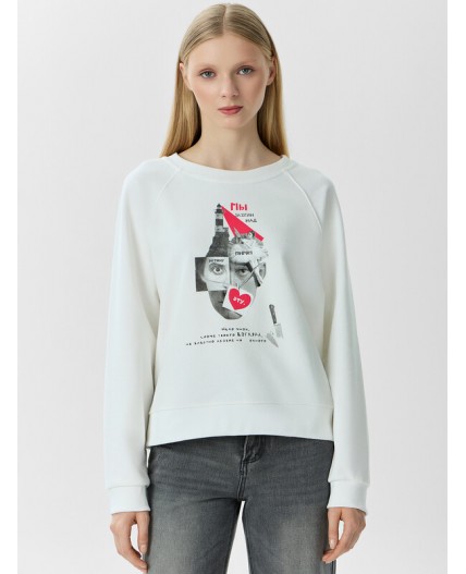 Свитшот белый +печать