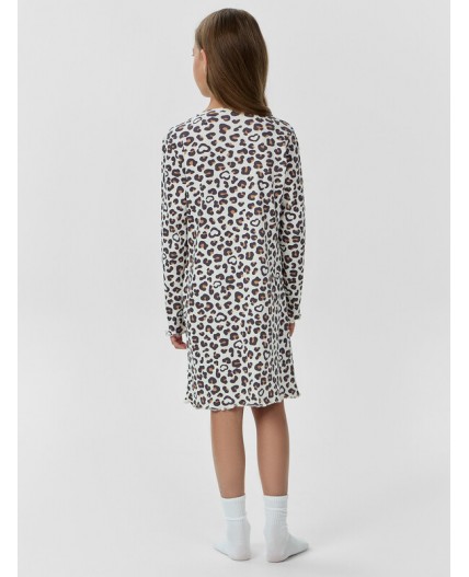 Сорочка леопардовые сердечки на молоке