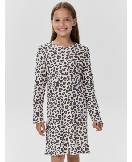 Сорочка леопардовые сердечки на молоке