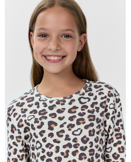 Сорочка леопардовые сердечки на молоке