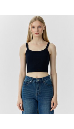 Топ темно -синий