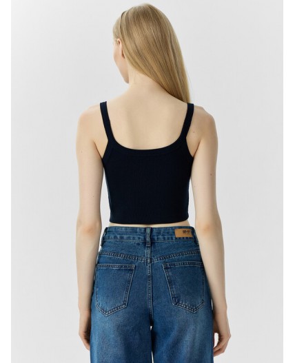 Топ темно -синий