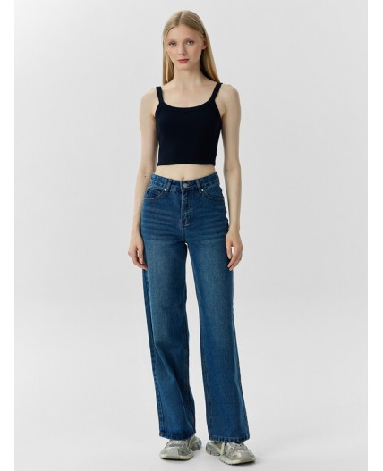 Топ темно -синий