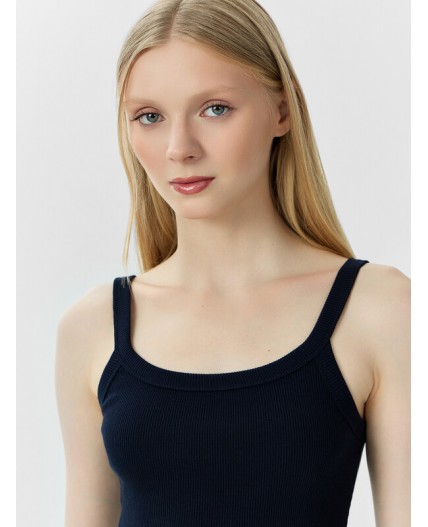 Топ темно -синий