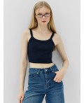 Топ темно -синий