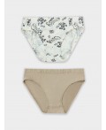 Трусы бежевый +граффити на молочном