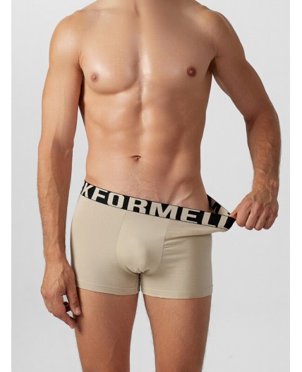 Трусы бежевый +мечи на коричневом