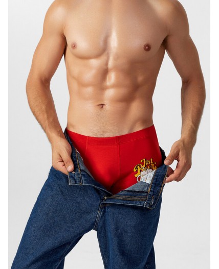 Трусы красная лава +печать