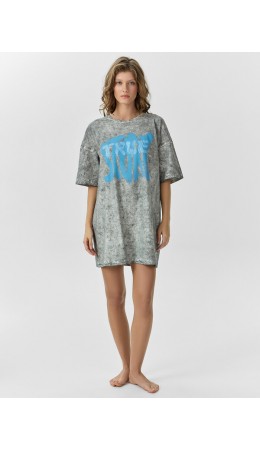 Туника серая варка +печать