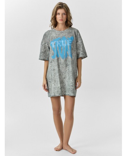 Туника серая варка +печать