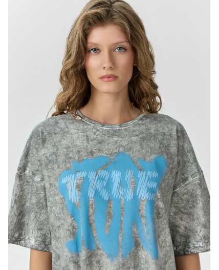 Туника серая варка +печать