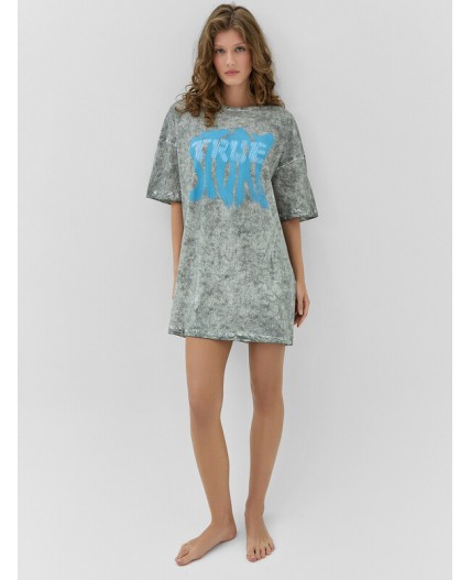 Туника серая варка +печать