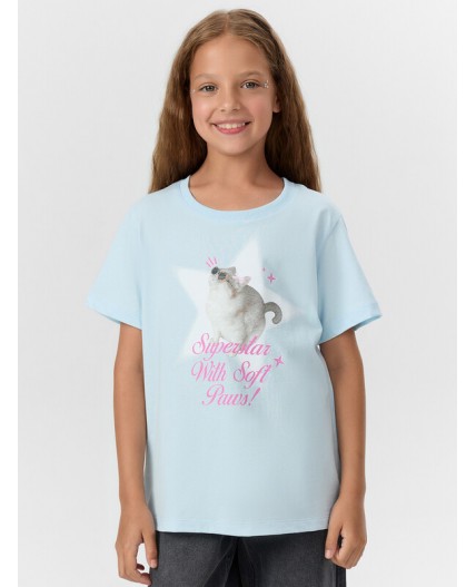 Футболка голубое небо +печать1