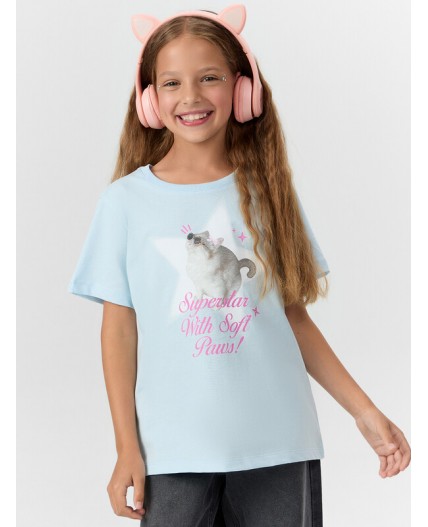 Футболка голубое небо +печать1